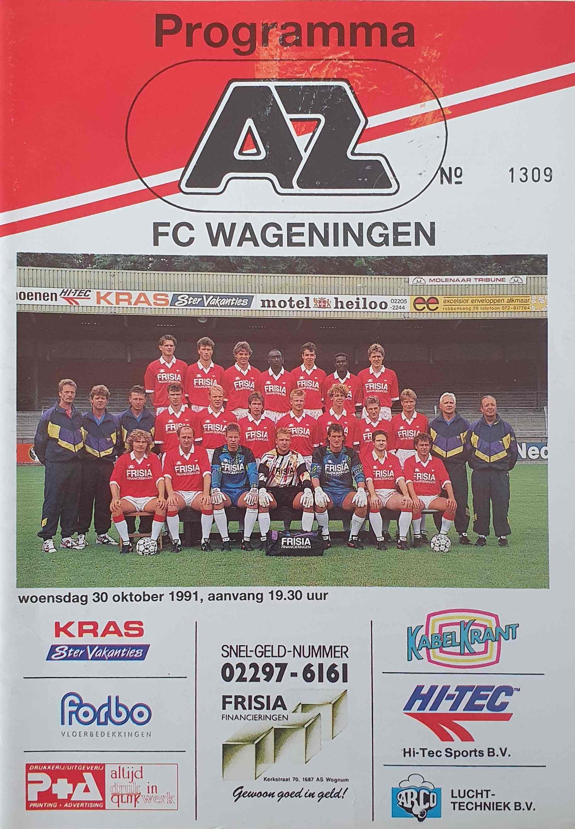 AZ Programma 30-okt-1991 Wageningen